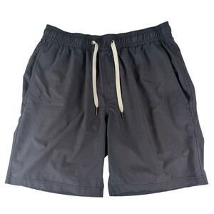 Fair Harbor Mens Swim Trunks Charcoal Gray Elastic Waist Board Shorts Size S 7in